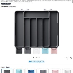 Black Cutlery Organizer